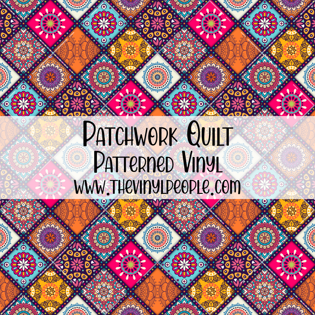 Patchwork Patterned Heat Transfer Vinyl (HTV) Bundle