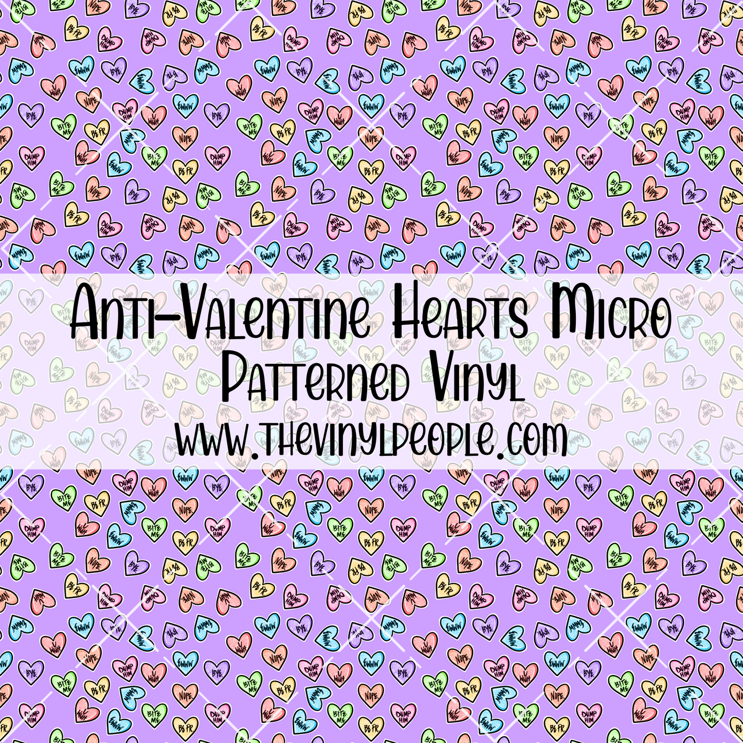 Anti-Valentine Hearts Patterned Vinyl