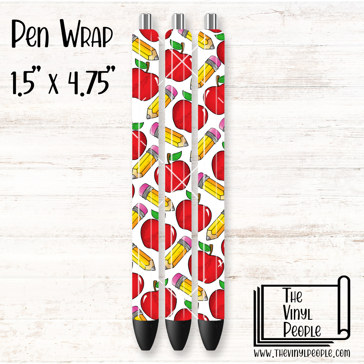 Apples & Pencils Pen Wrap