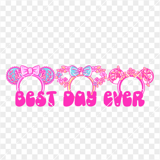 Best Day Flower Ears Vinyl Decal