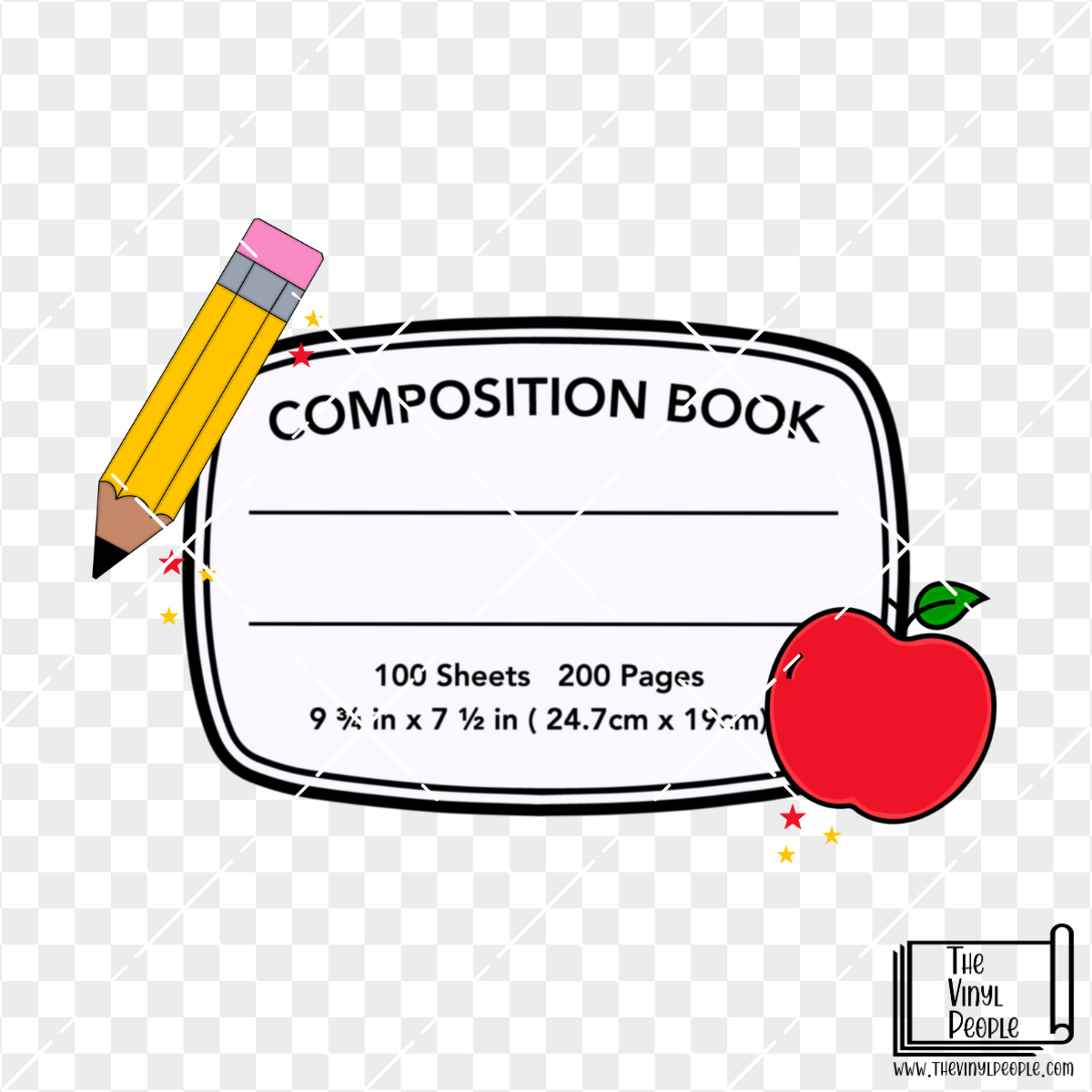 BLANK Composition Book Vinyl Decal