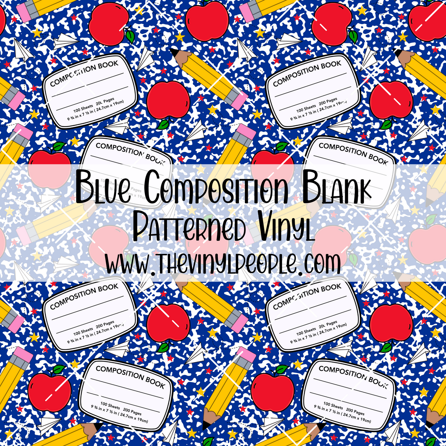 BLANK Blue Composition Patterned Vinyl