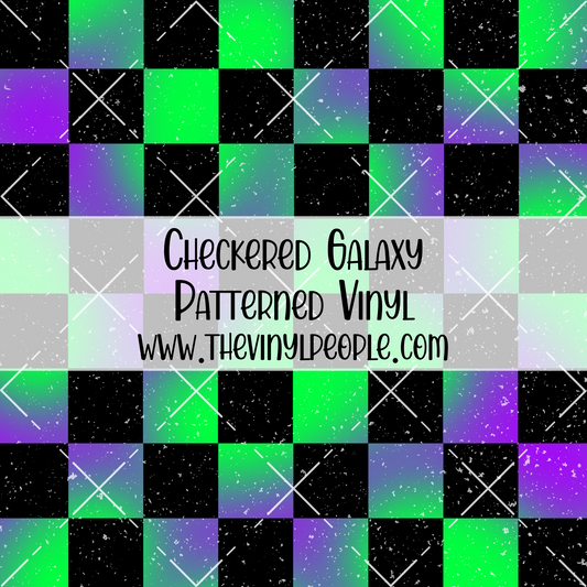 Checkered Galaxy Patterned Vinyl