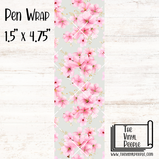 Cherry Blossoms Sage Pen Wrap