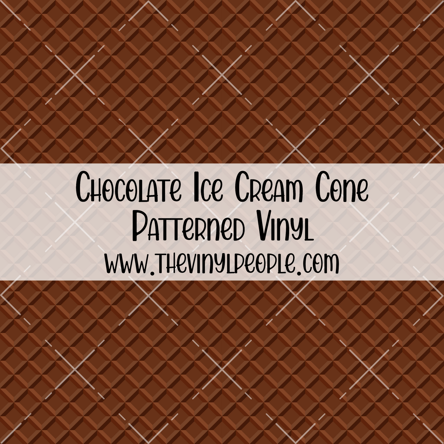 Chocolate Ice Cream Cone Patterned Vinyl