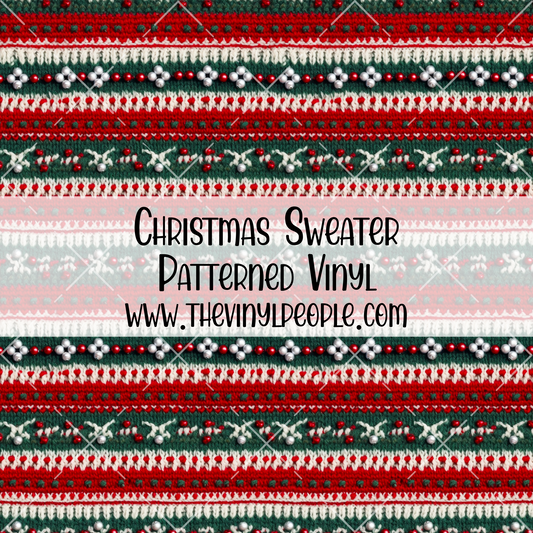 Christmas Sweater Patterned Vinyl