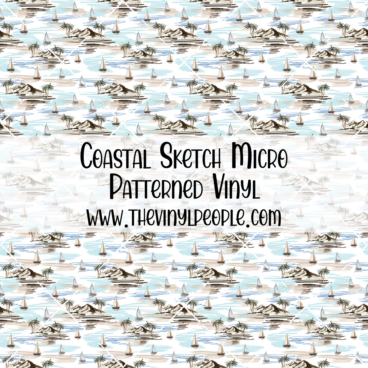 Coastal Sketch Patterned Vinyl