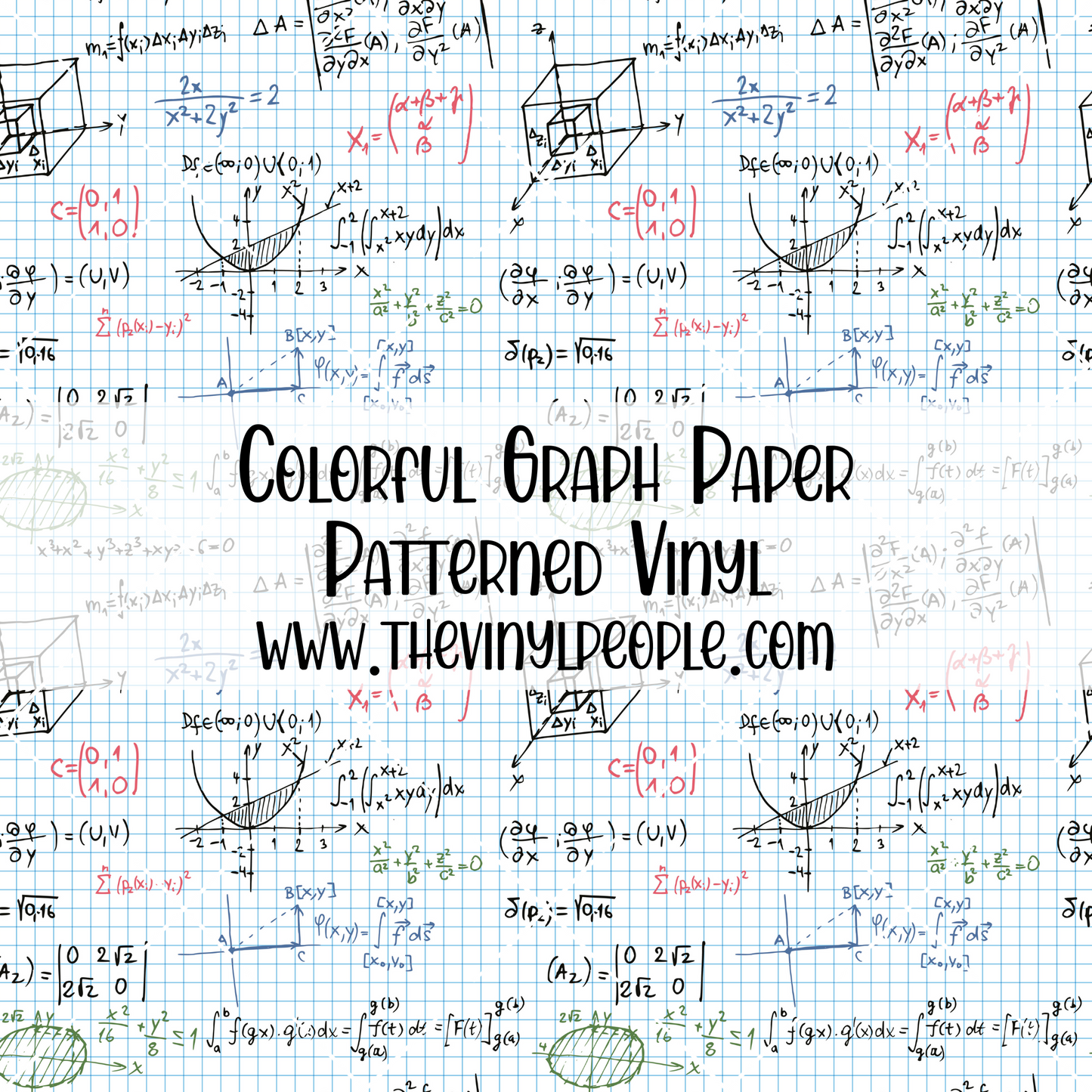 Colorful Graph Paper Patterned Vinyl