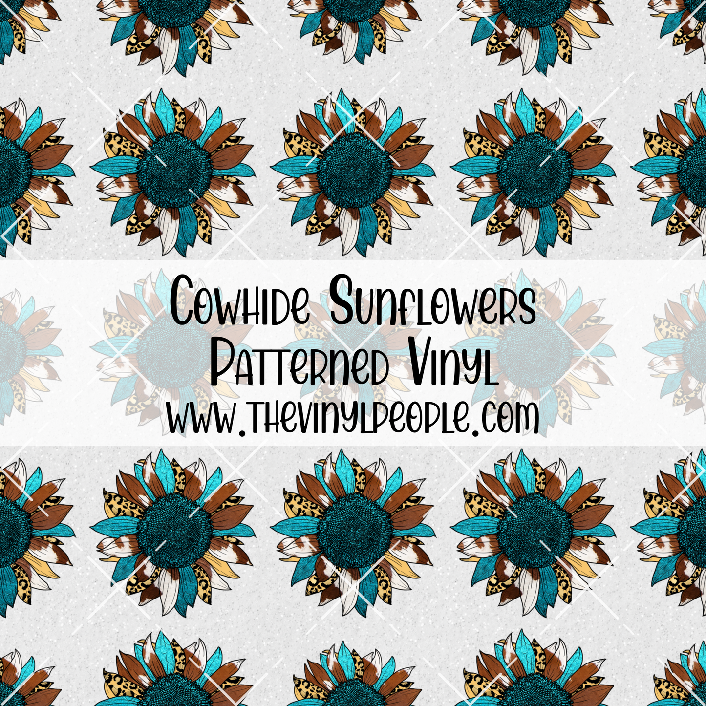 Cowhide Sunflowers Patterned Vinyl