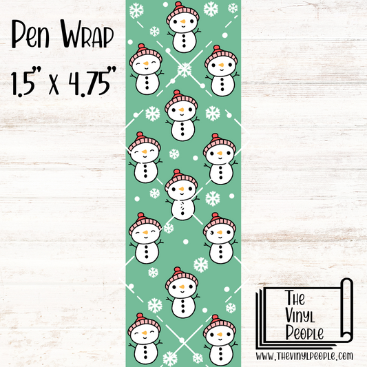 Cute Snowmen Pen Wrap