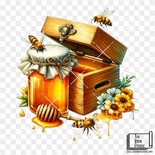 Honey Bee Box Vinyl Decal