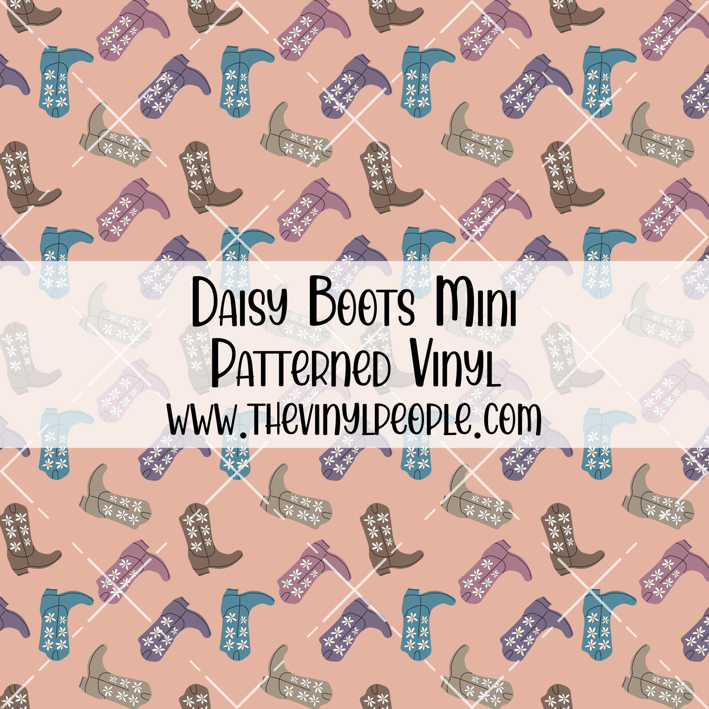 Daisy Boots Patterned Vinyl