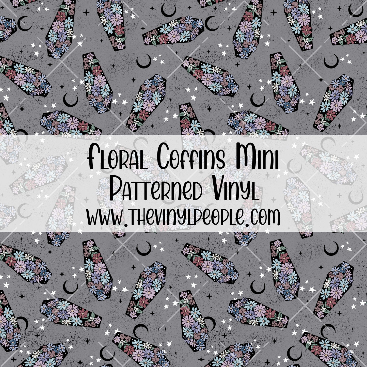 Floral Coffins Patterned Vinyl