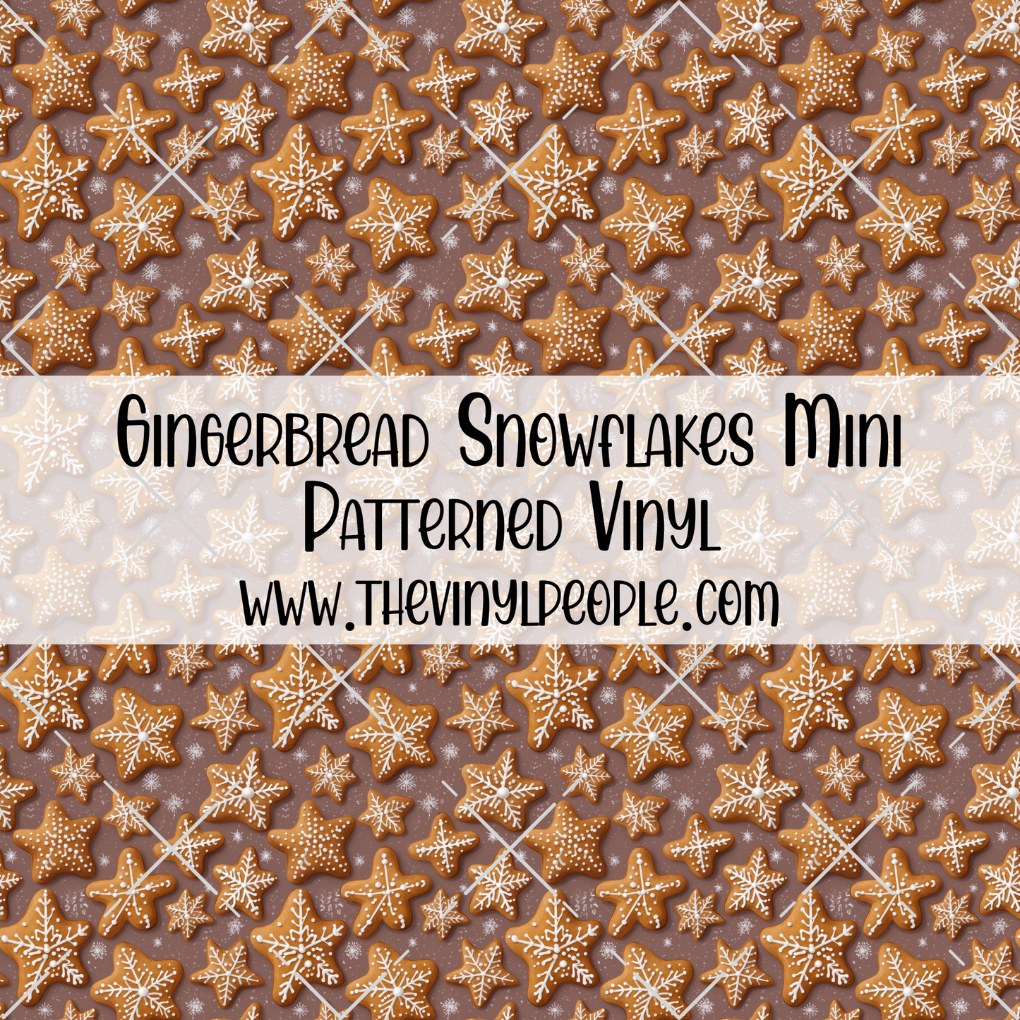 Gingerbread Snowflakes Patterned Vinyl