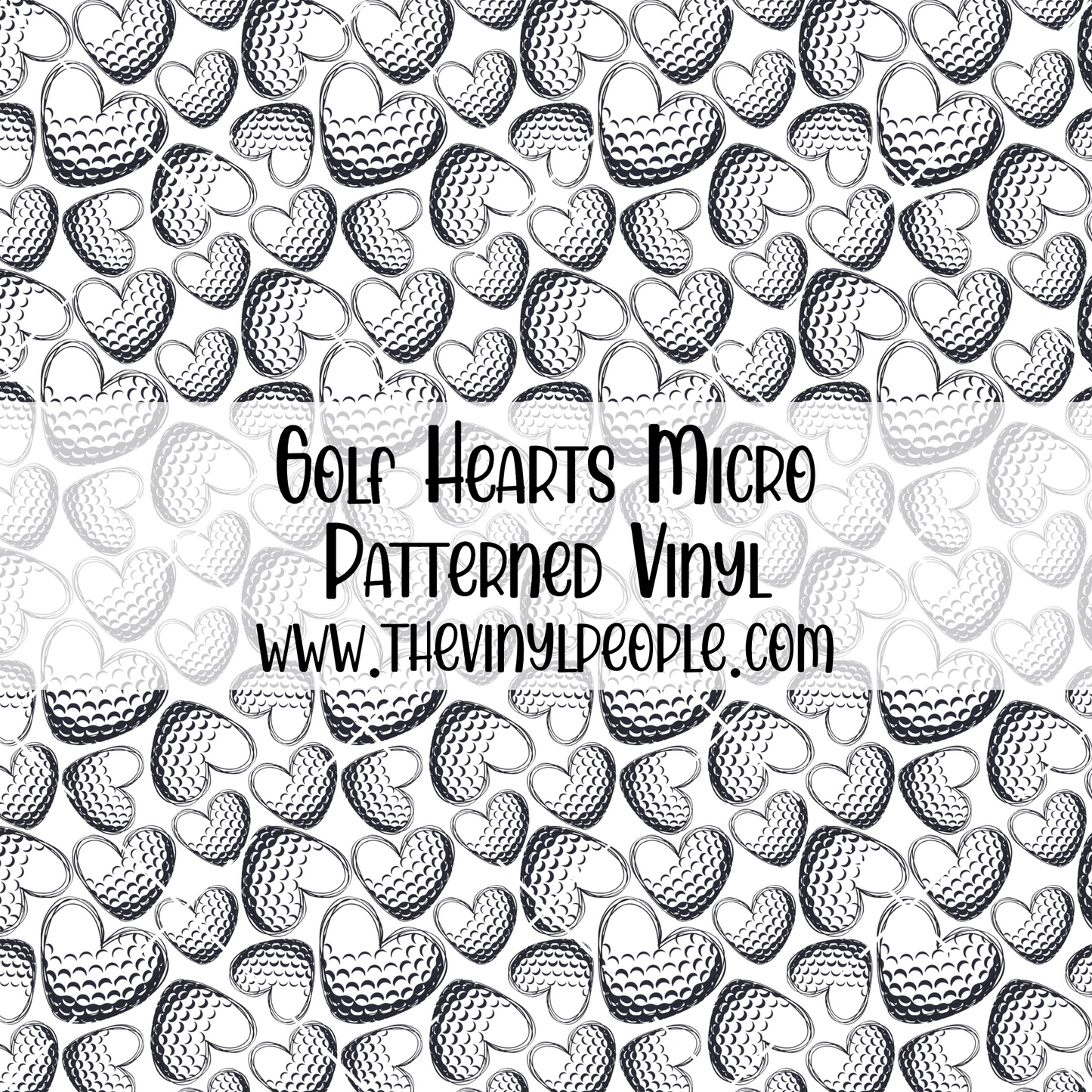 Golf Hearts Patterned Vinyl