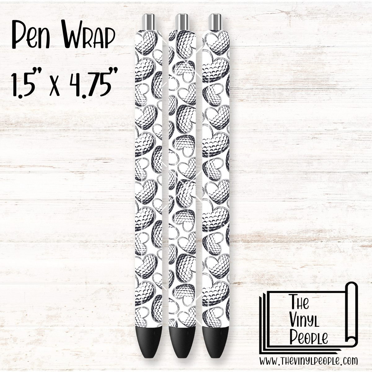 Golf Hearts Pen Wrap