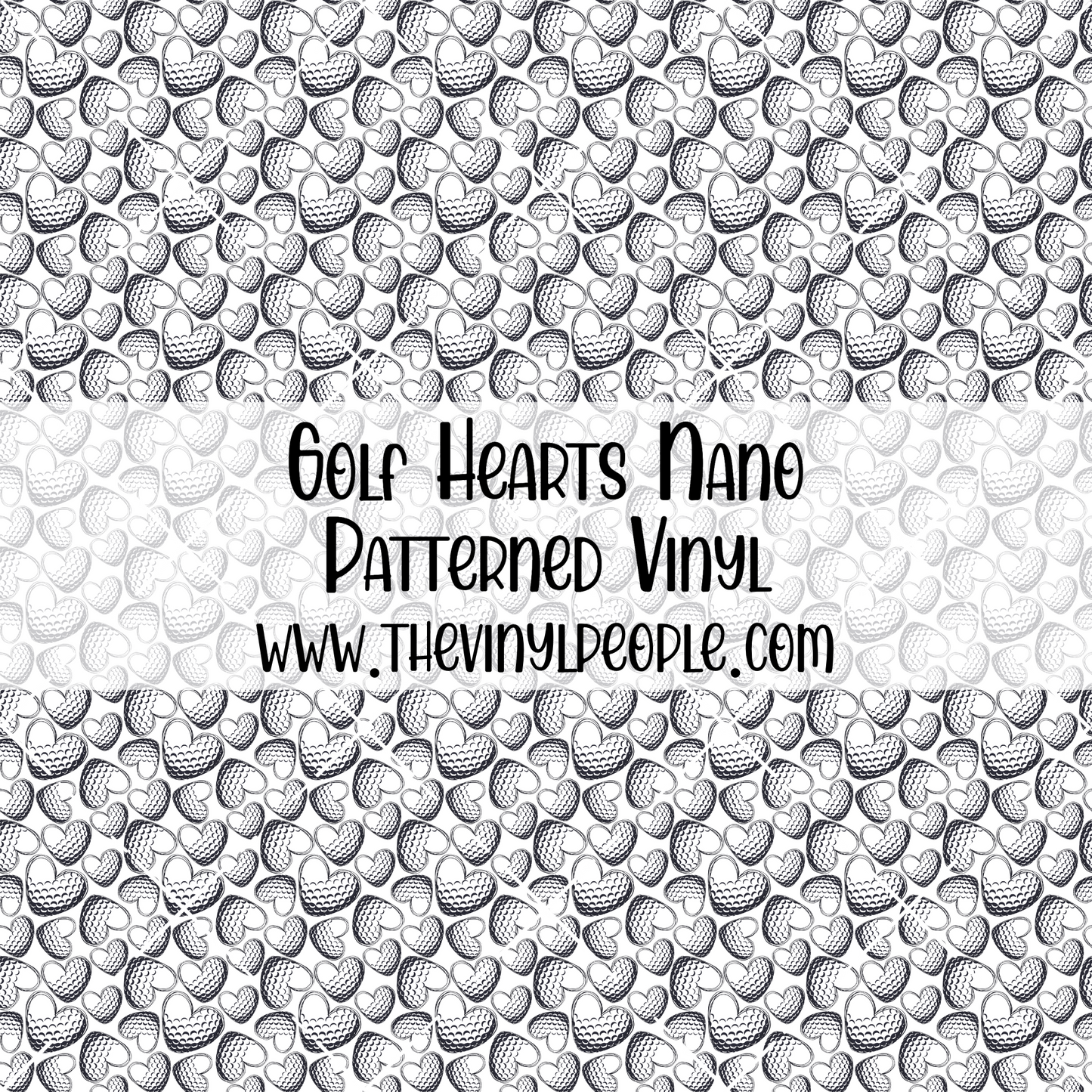 Golf Hearts Patterned Vinyl