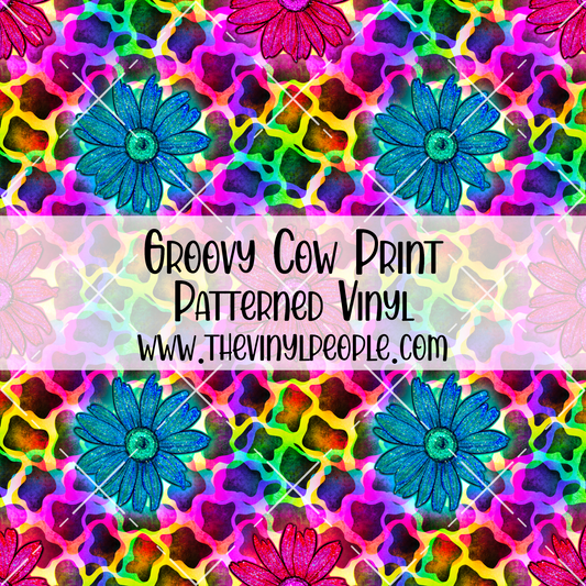 Groovy Cow Print Patterned Vinyl