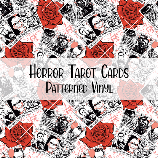 Horror Tarot Cards Patterned Vinyl