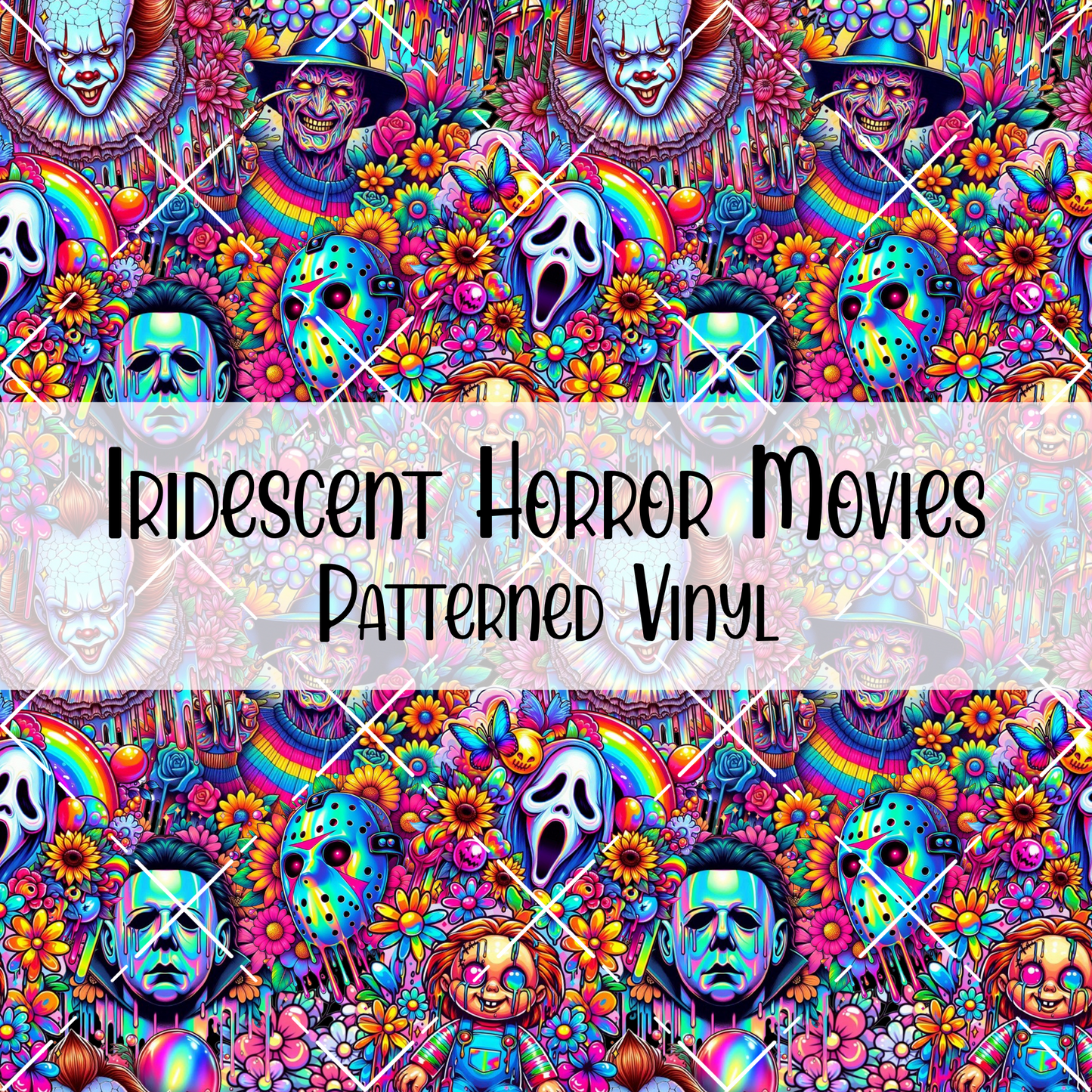 Iridescent Horror Movies Patterned Vinyl