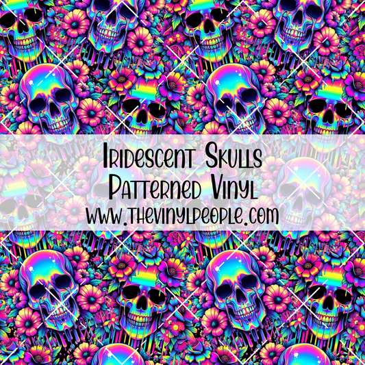 Iridescent Skulls Patterned Vinyl