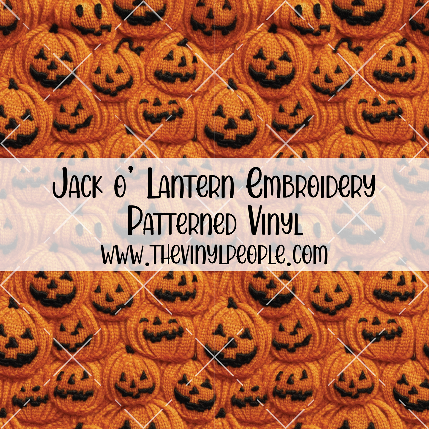 Jack o' Lantern Embroidery Patterned Vinyl