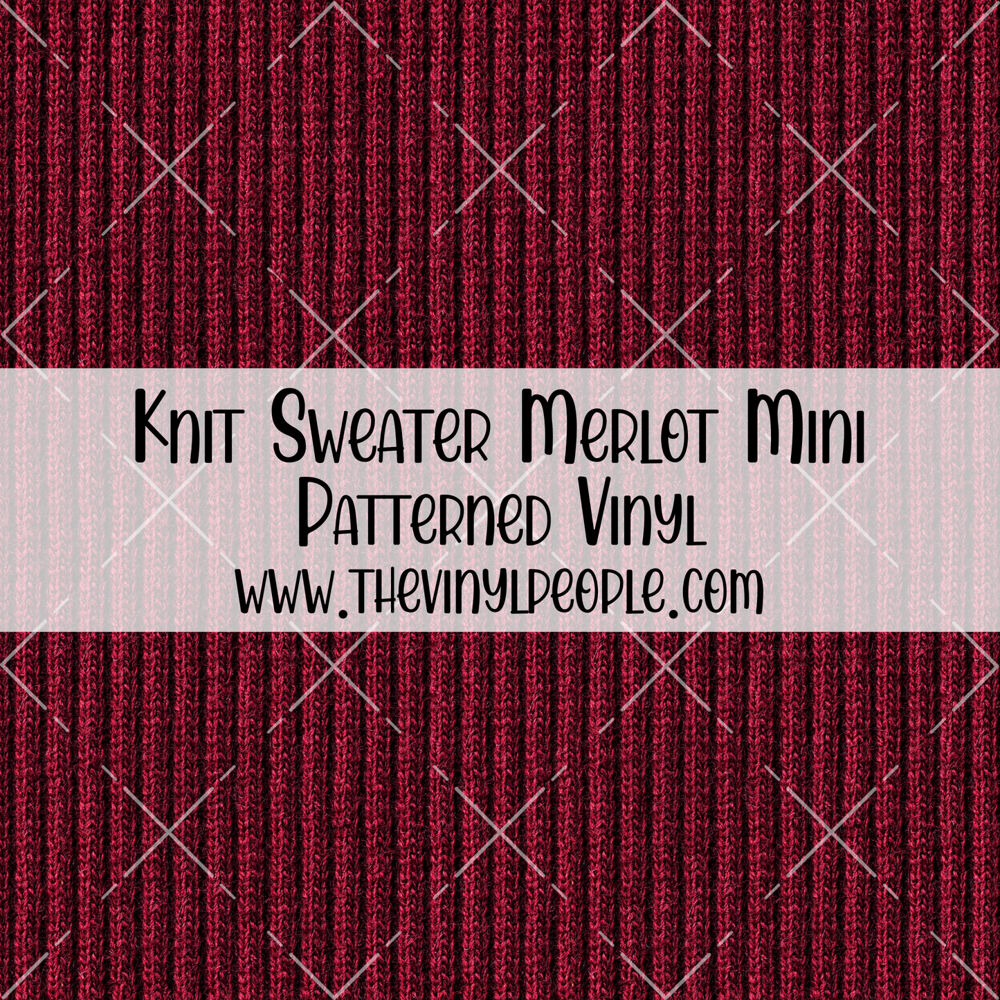 Knit Sweater Merlot Patterned Vinyl