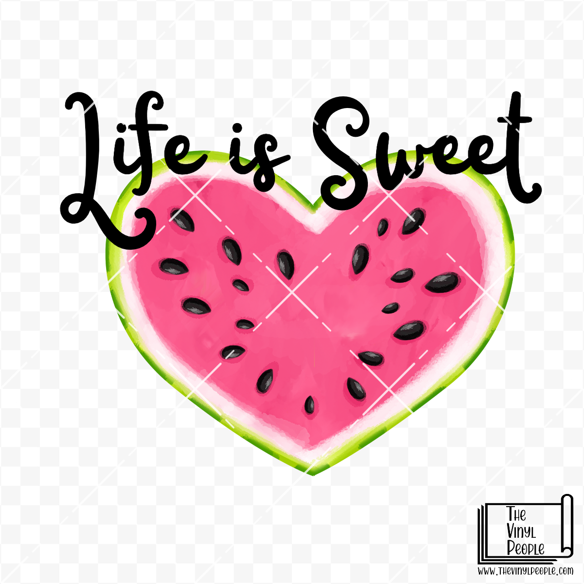 Life is Sweet Watermelon Vinyl Decal