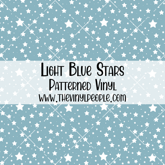 Light Blue Stars Patterned Vinyl