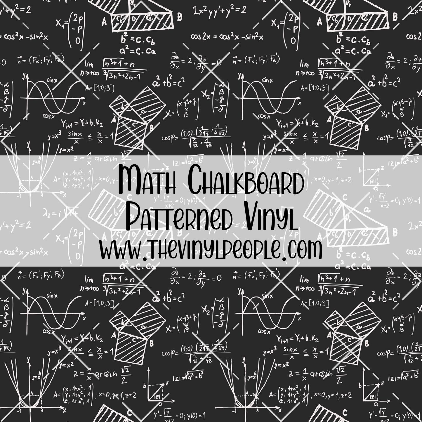 Math Chalkboard Patterned Vinyl