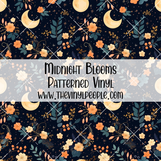 Midnight Blooms Patterned Vinyl