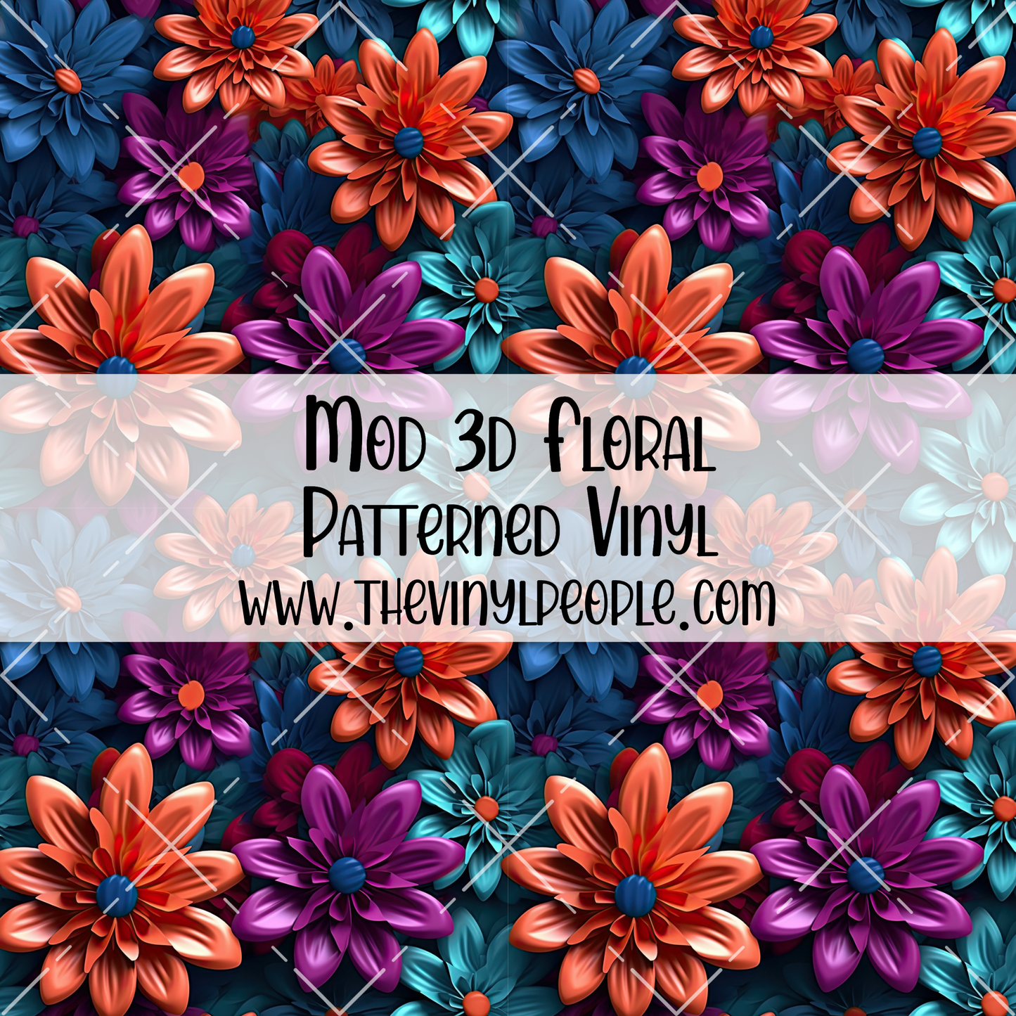 Mod 3D Floral Patterned Vinyl