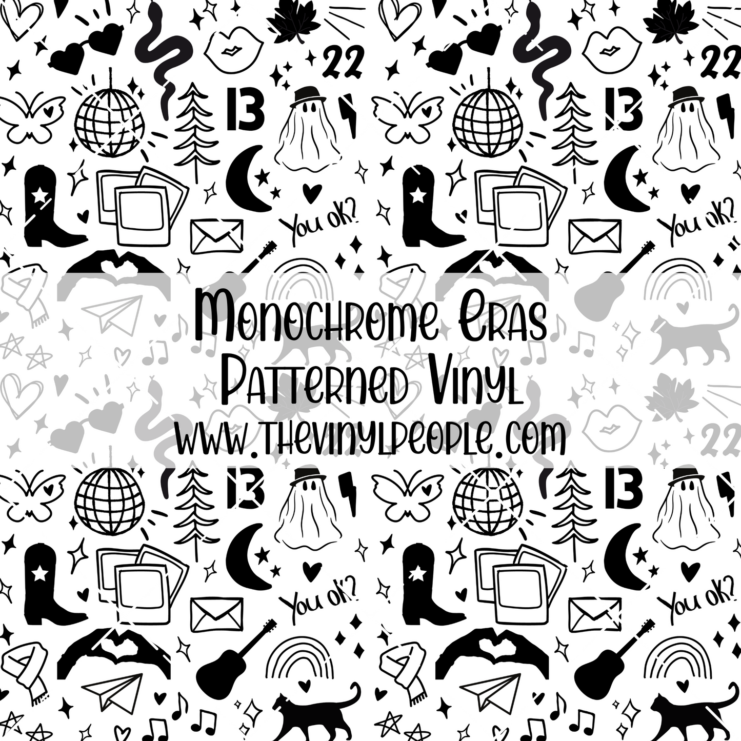 Monochrome Eras Patterned Vinyl