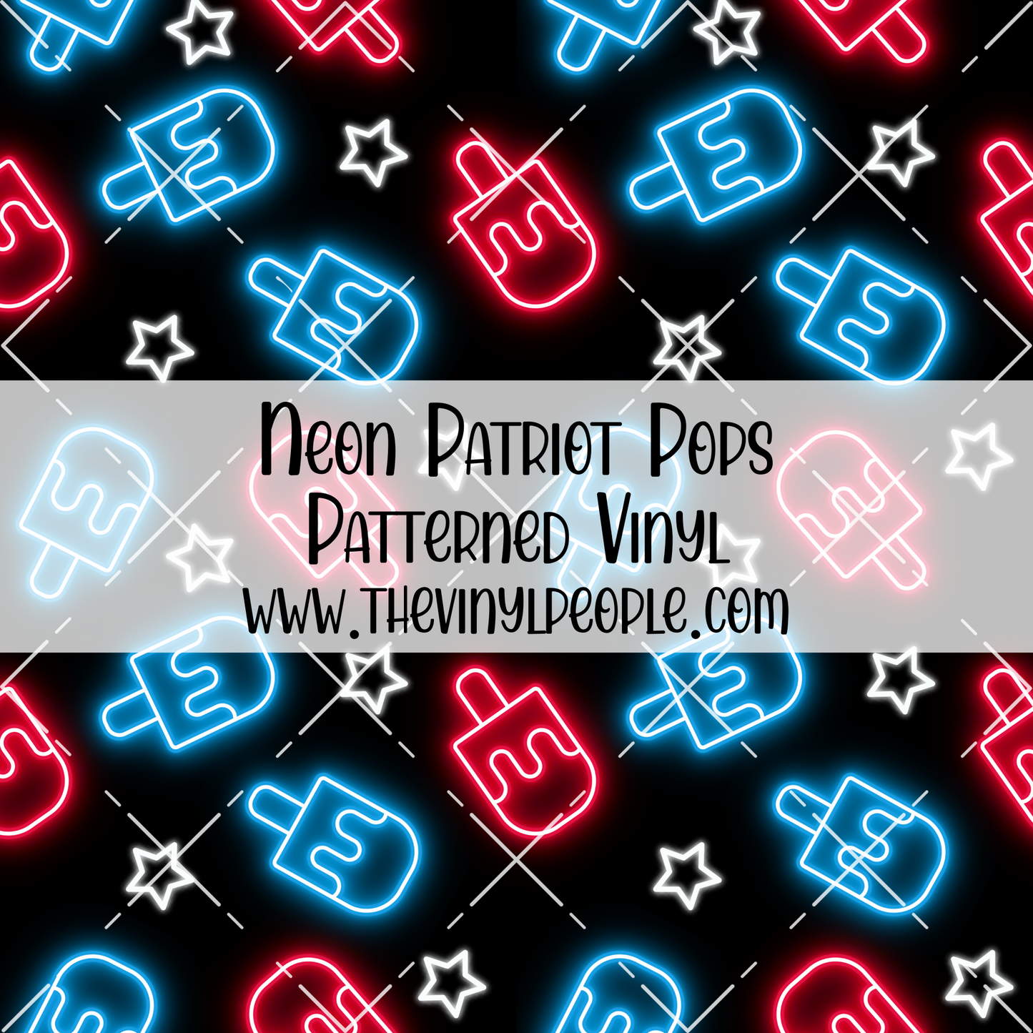 Neon Patriot Pops Patterned Vinyl