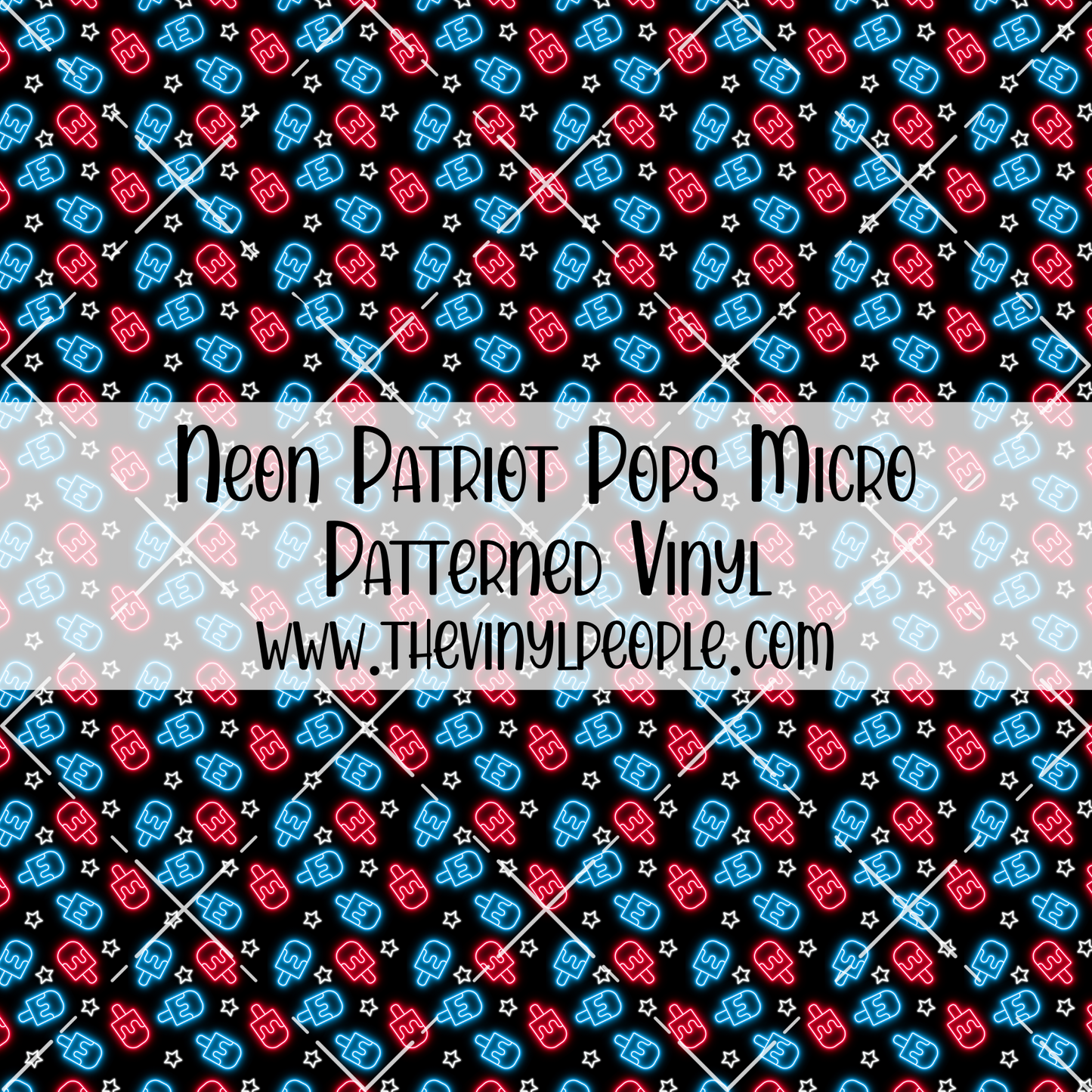 Neon Patriot Pops Patterned Vinyl