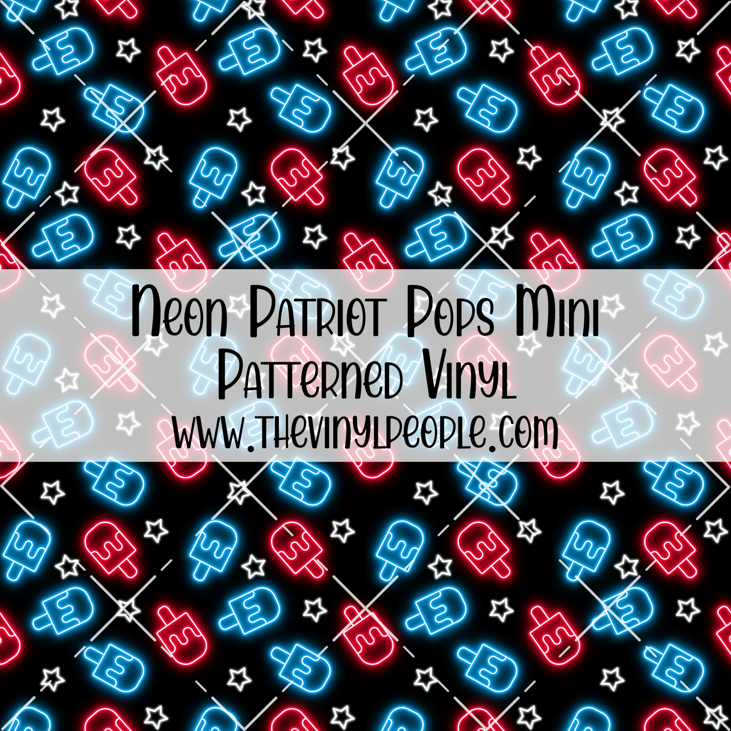 Neon Patriot Pops Patterned Vinyl