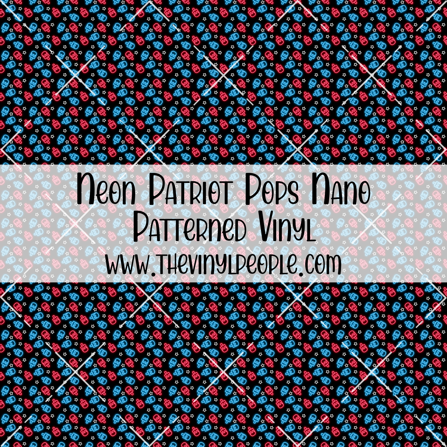 Neon Patriot Pops Patterned Vinyl