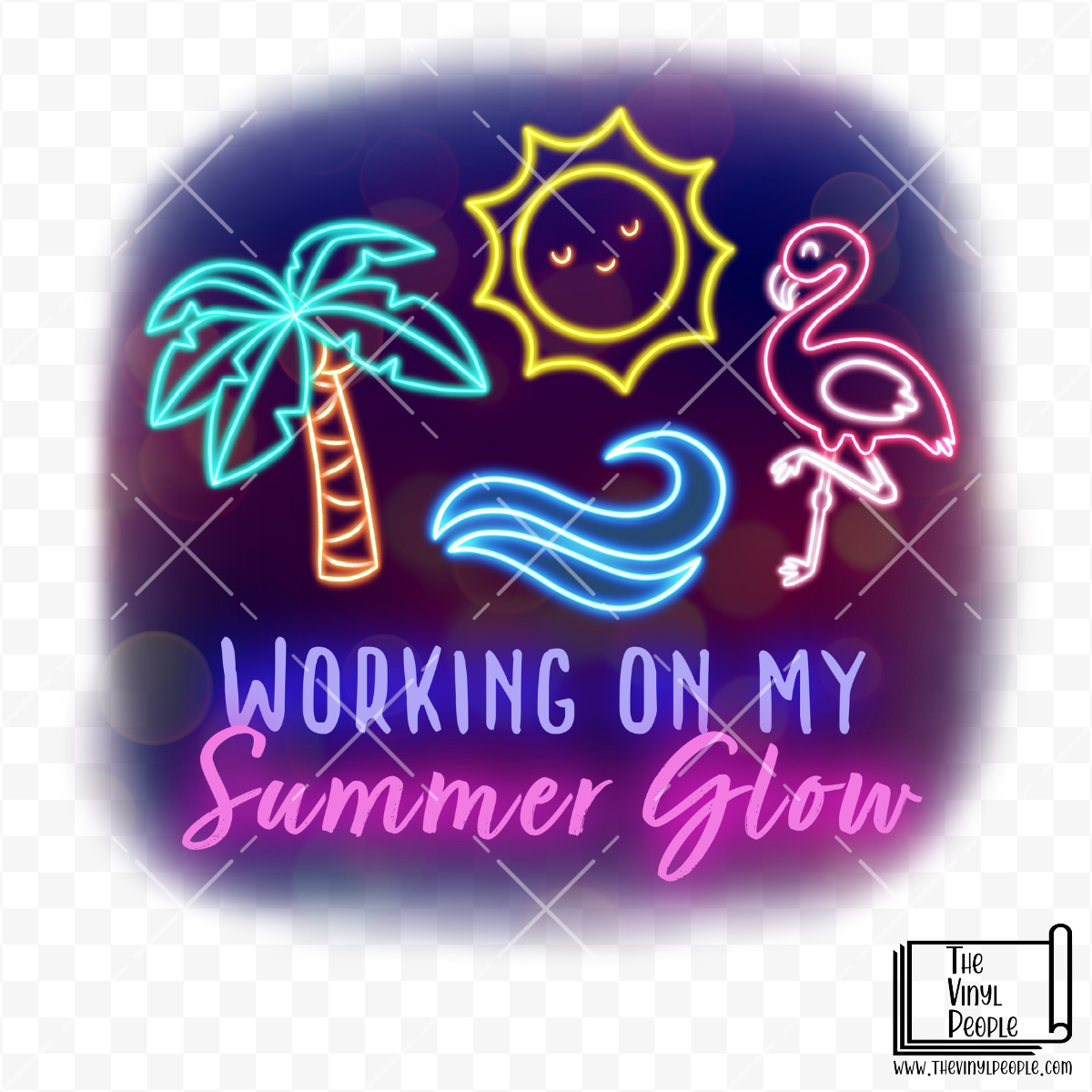 Neon Summer Glow Vinyl Decal