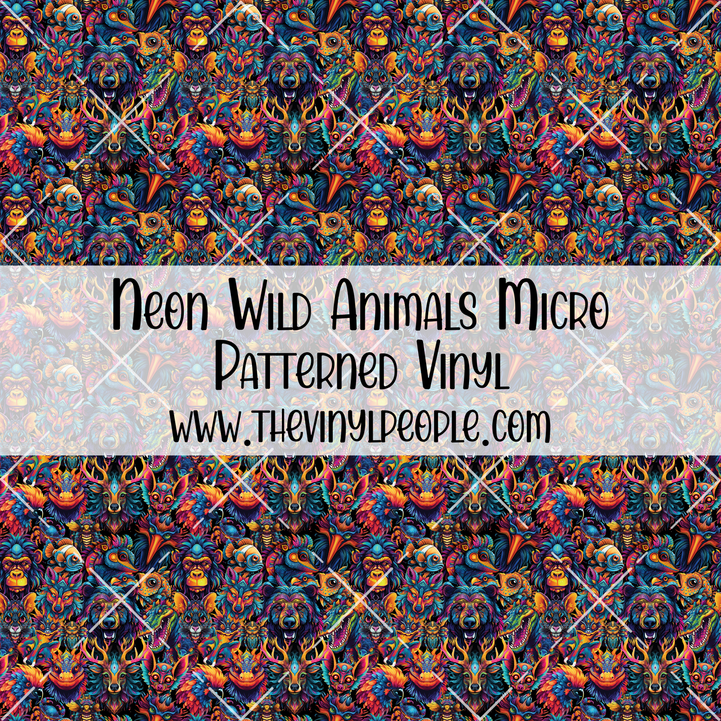 Neon Wild Animals Patterned Vinyl