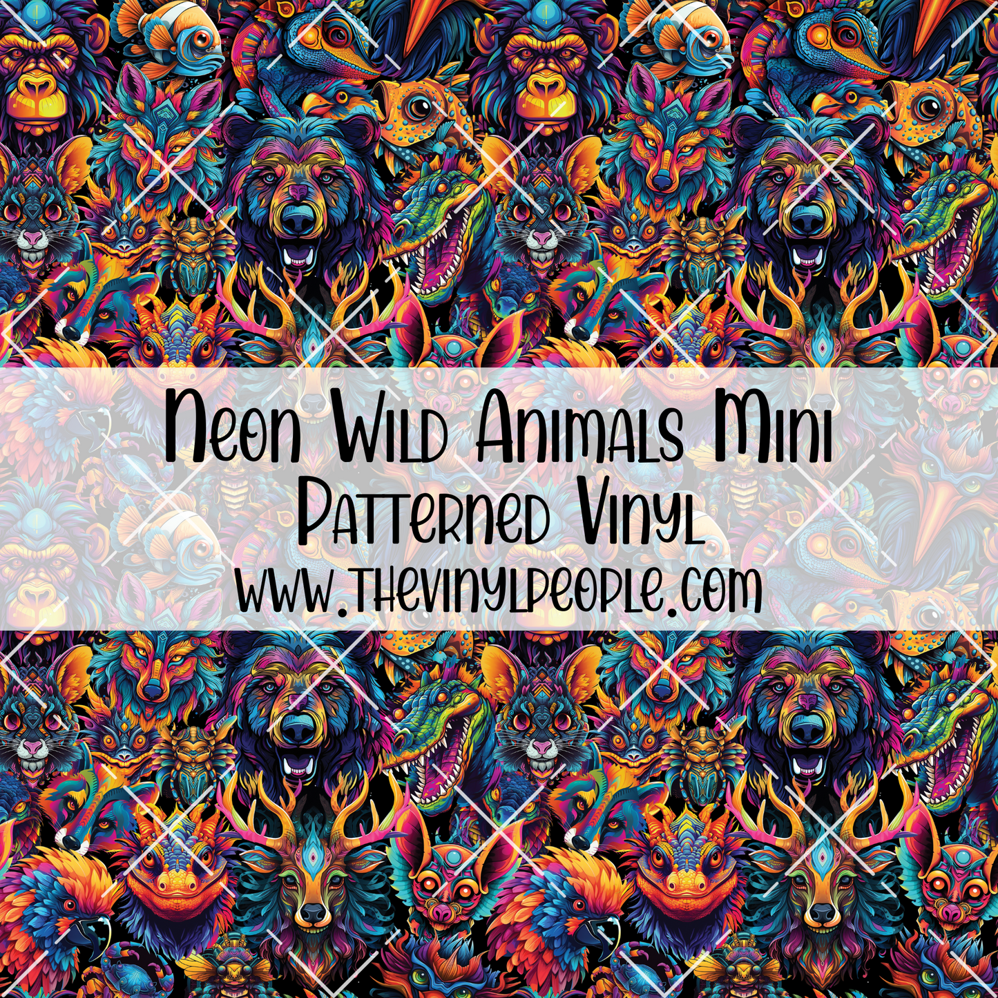 Neon Wild Animals Patterned Vinyl