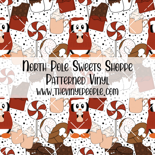 North Pole Sweets Shoppe Patterned Vinyl