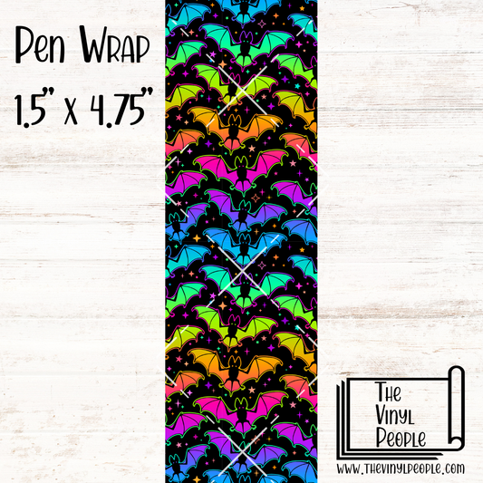 Ombré Neon Bats Pen Wrap