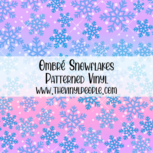 Ombré Snowflakes Patterned Vinyl