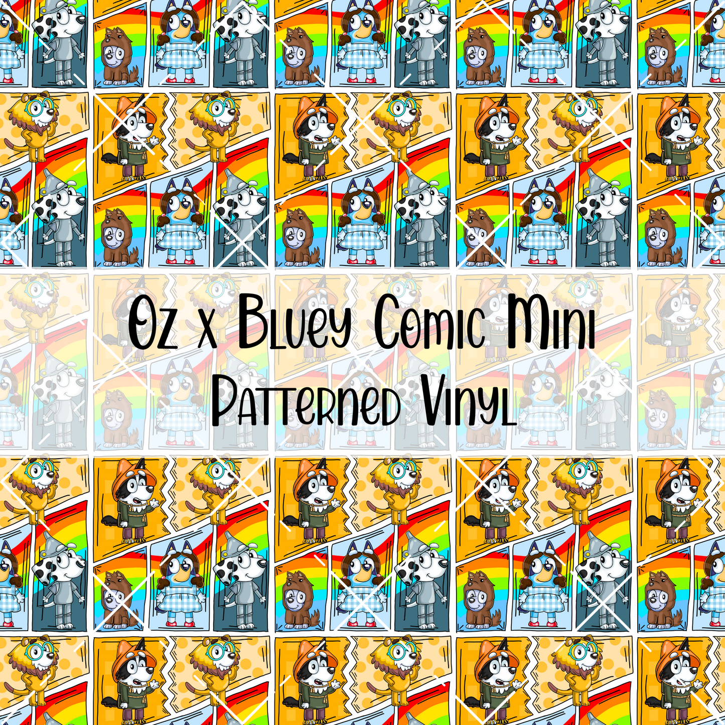 Oz x Bluey Comic Patterned Vinyl