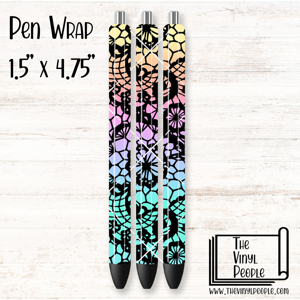 Pastel Rainbow Lace Pen Wrap