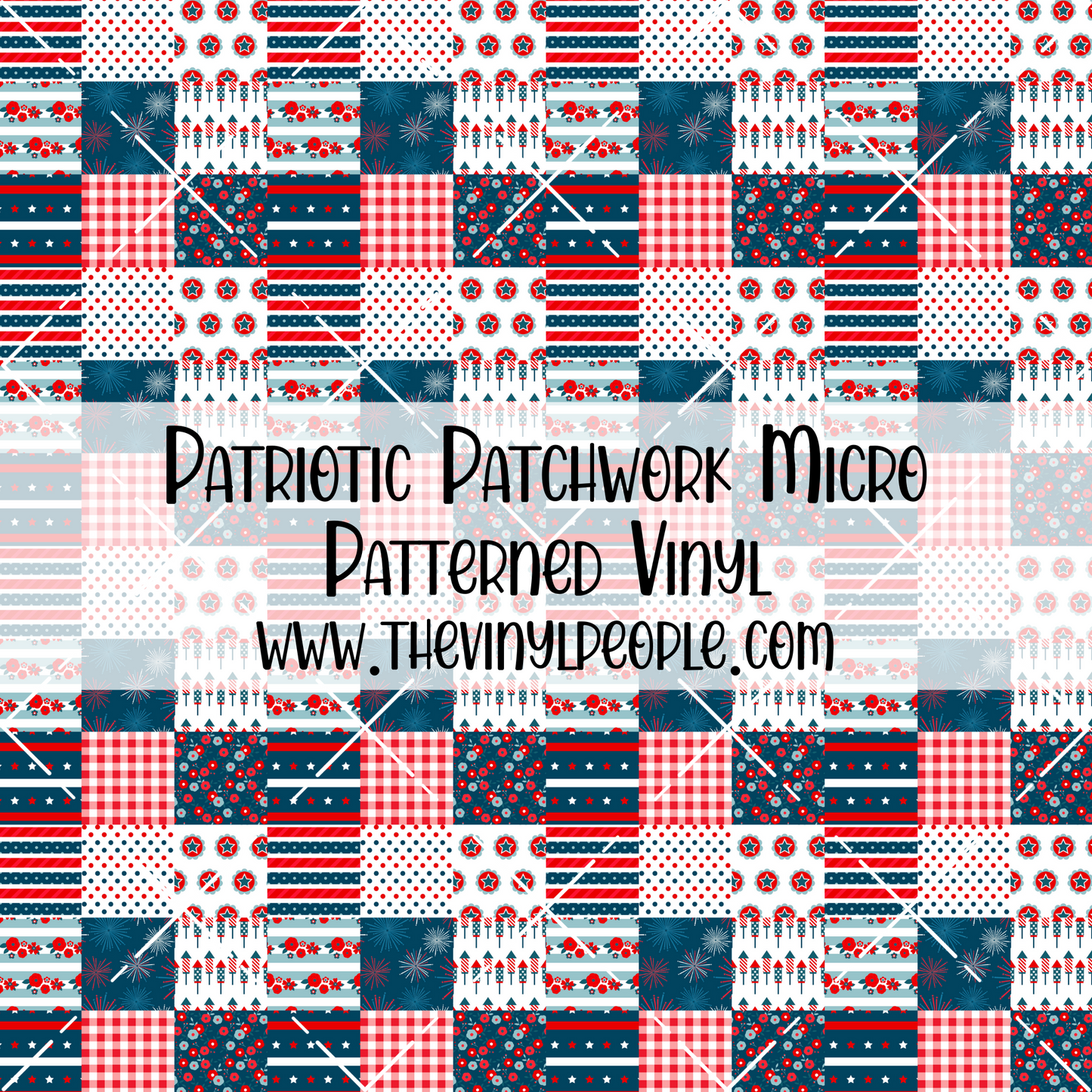 Patriotic Patchwork Patterned Vinyl