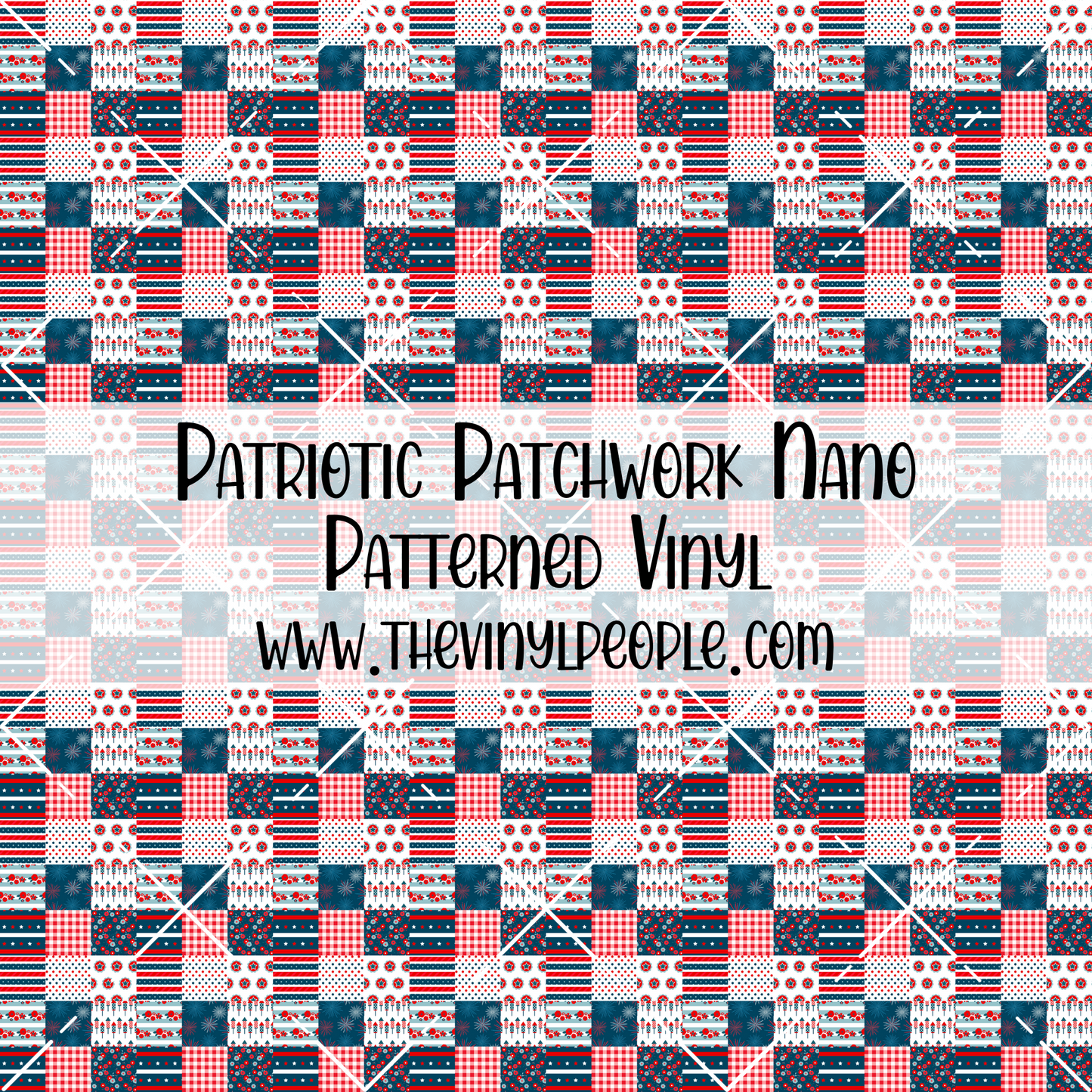 Patriotic Patchwork Patterned Vinyl