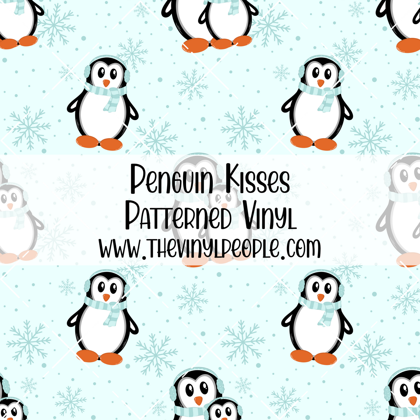 Penguin Kisses Patterned Vinyl