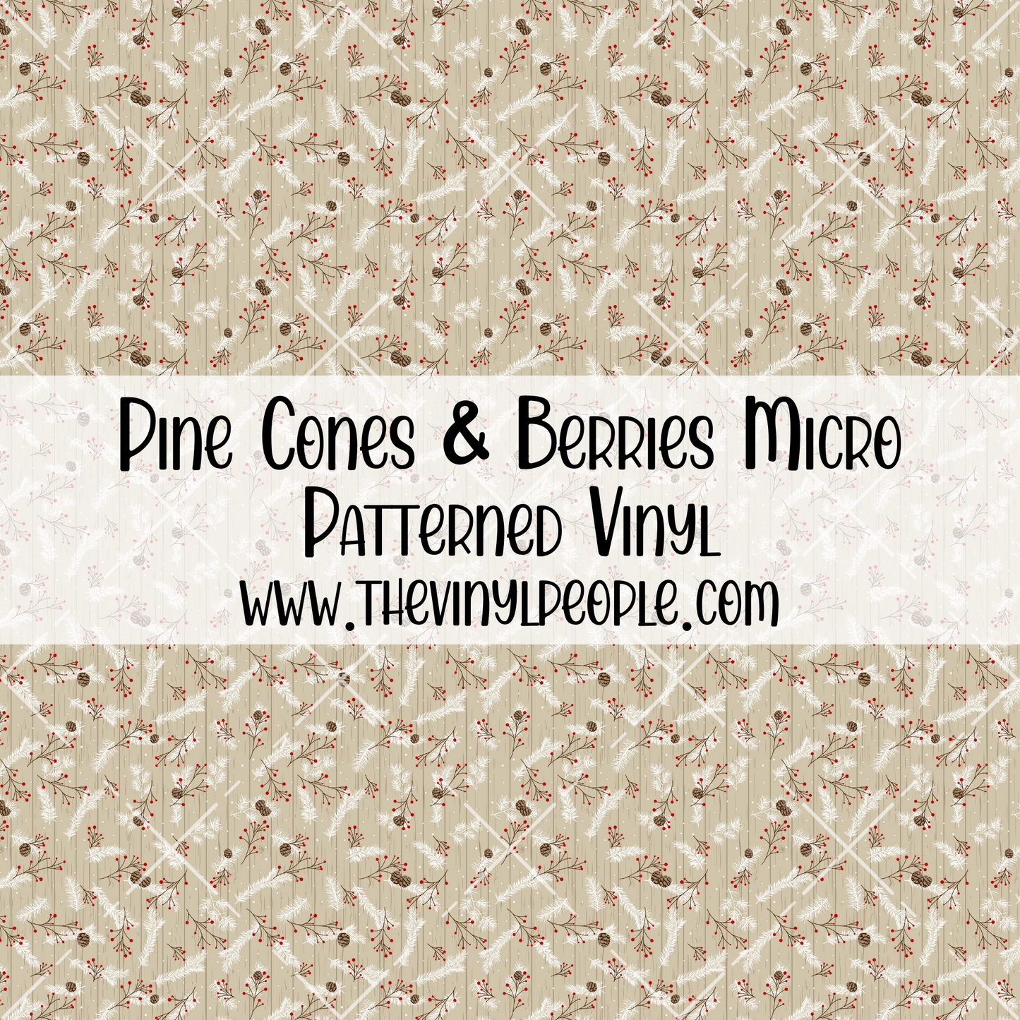 Pine Cones & Berries Patterned Vinyl