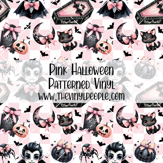 Pink Halloween Patterned Vinyl